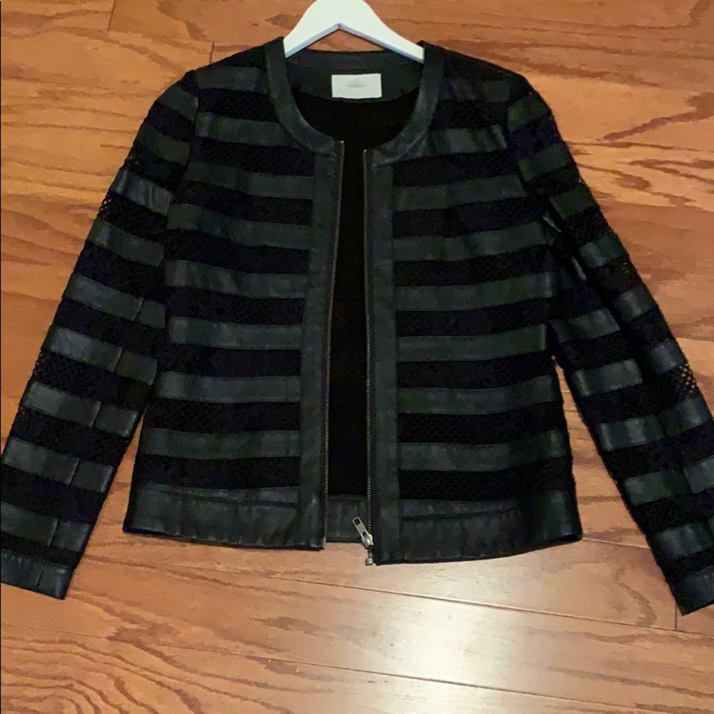 Madison Marcus Lace and Faux Leather Jacket Size S
